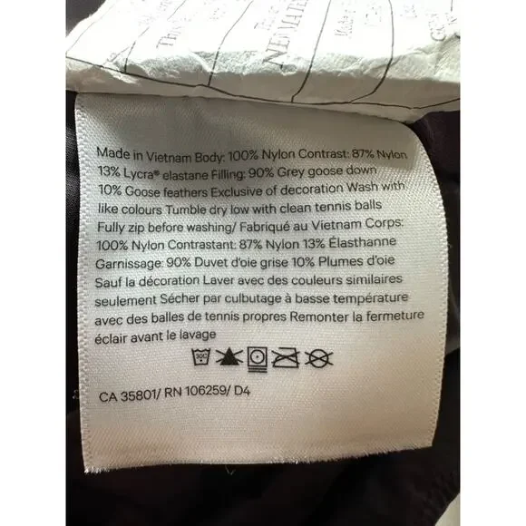 Lululemon Down For A Run Goose Down Quilted Vest II Size 6 Inkwell Purple Winter - Picture 6 of 6